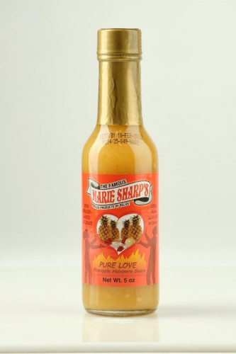 Marie Sharp's Pure Love Pineapple Habañero Sauce- 5 ounce bottle