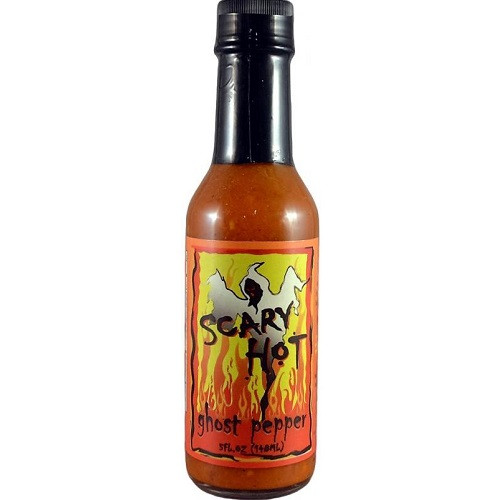 Scary Hot Ghost Pepper Hot Sauce - 5 ounce bottle