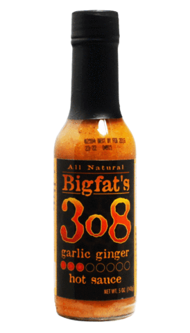 Bigfat's 3o8 Garlic Ginger Hot Sauce - 5 Ounce Bottle
