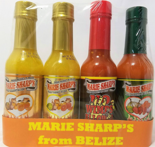 Marie Sharps  Belize - 4 Pack (Orange, Grapefruit, No Wimps & Mild)