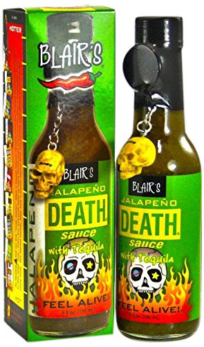 Blair's Jalapeño Death Sauce With Tequila And With Skull Key Chain - 5 Ounce Bottle