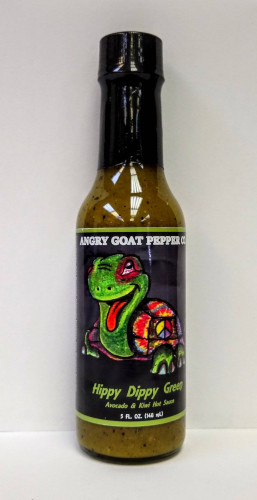 Angry Goat Pepper Co. Hippy Dippy Green Avocado & Kiwi Hot Sauce - 5 Ounce Bottle