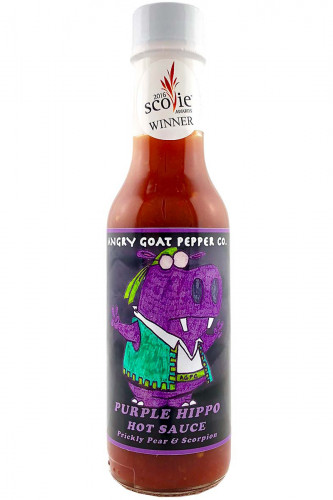 Angry Goat Pepper Co. Purple Hippo Prickly Pear & Scorpion Hot Sauce - 5 Ounce Bottle