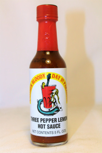 Another Bloody Day In Paradise (Three Pepper Lemon) Hot Sauce - 5 Ounce Bottle
