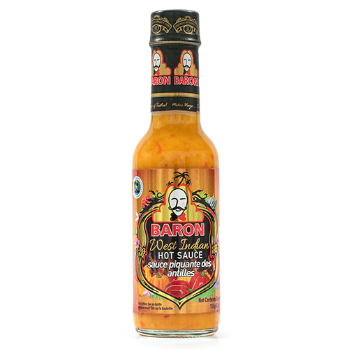 Baron All Natural West Indian Hot Sauce - Yellow - 5.5 Ounce Bottle