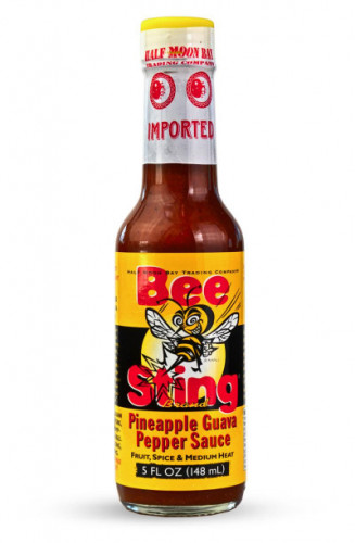 Bee Sting Pineapple Guava Pepper Sauce Fruit Spice & Medium Heat - 5 Ounce Bottle