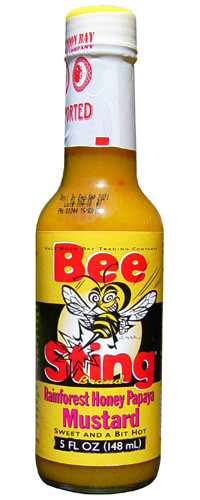 Bee Sting Rainforest Honey Mustard Sweet & A Bit Hot - 5 Ounce Bottle