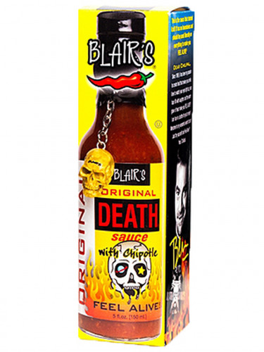Blair's Original Death Sauce With Chipotle And With Skull Key Chain - 5 Ounce Bottle
