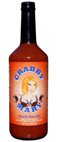 Crabby Mary Bloody Mary Mix Made With Blue Crab, Shrimp And Ocean Clam Juice - 32 Ounce Bottle