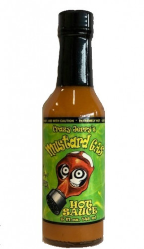 Crazy Jerry's Mustard Gas Hot Sauce - 5oz bottle