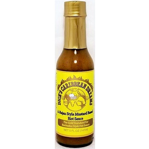 Dirty Dick's Caribbean Dreams - A Bajan Style Mustard Based Hot Sauce - 5 Ounce Bottle