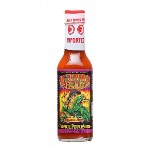 Iguana Tropic Thunder Red Jalapeño And Habañero Tropical Pepper Sauce - 5 Ounce Bottle