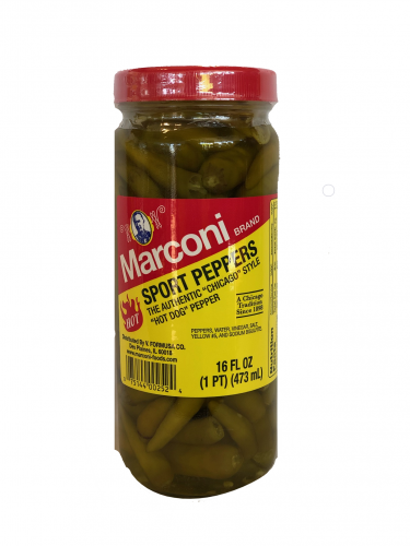 Marconi Brand Sport Peppers - 16 Ounce Jar