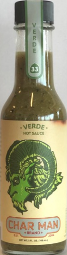 Char Man Verde Hot Sauce- 5 Ounce Bottle