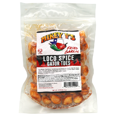 Mikey V's Loco Spice Gator Toes -3 Ounce Bag