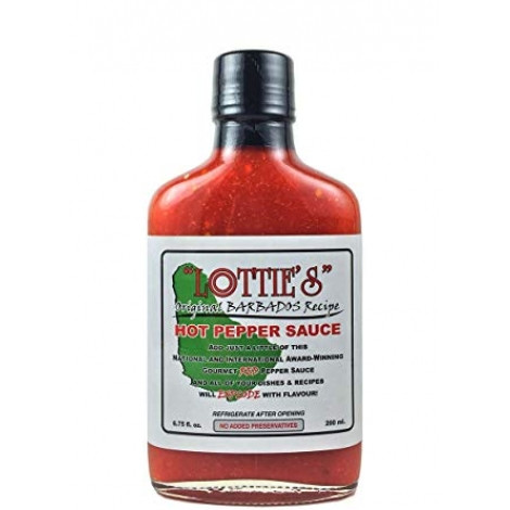 Lotties Original Barbados Red Hot Hot Pepper Sauce - 6.75 ounce bottle