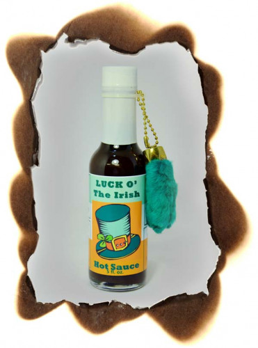 Luck O The Irish Hot Sauce With Rabbits Foot Key Chain - 5 ounce bottle