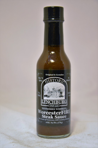 Lynchburg Tennessee Whiskey Worcester FIRE Steak Sauce-6 Ounce Bottle