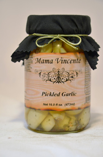 Mama Vincente Pickled Garlic-16 Ounce Jar