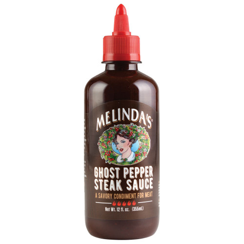 Melinda's Ghost Pepper Steak Sauce- 12 ounce bottle