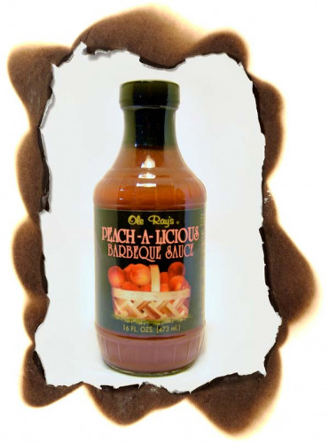 Ole Rays Peach-A-Licious Barbeque Sauce - 16 ounce bottle