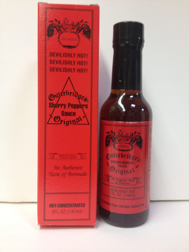 Outerbridge's Original Devilishly Hot Sherry Peppers Sauce - 5 ounce bottle