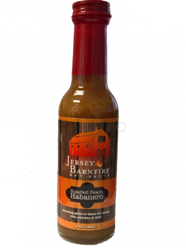 Jersey Barnfire Roasted Peach Habanero Hot Sauce- 5 ounce bottle
