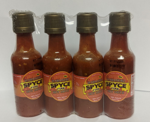Spyce Habanero Fire Hot Sauce Mini 4 Packs