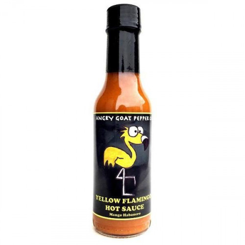 Angry Goat Pepper Co. Yellow Flamingo Hot Sauce- 5 Ounce Bottle